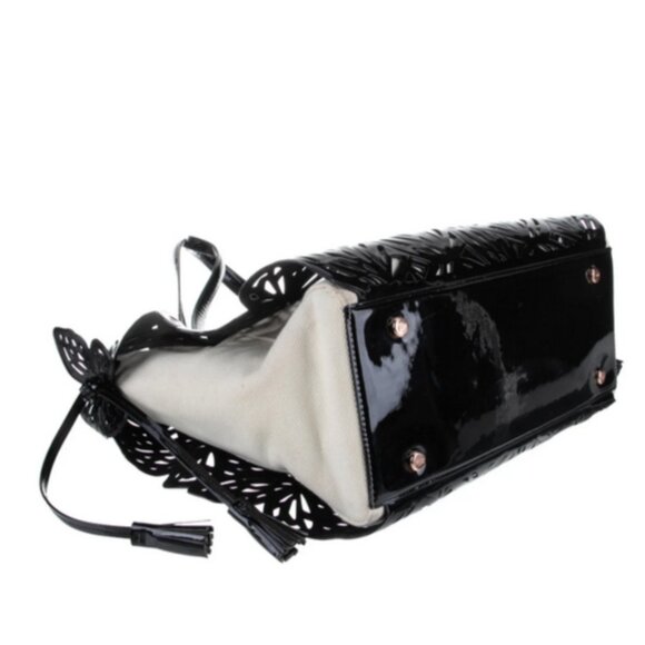 🦋 Sophia Webster Liara Black Patent Leather 3D Butterfly Tote Large Rare ✨ - Picture 4 of 15